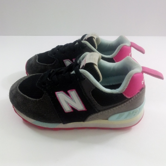 New Balance 574 Baby & Toddler 8 Suede Pink Casual Shoes ID574PF1 - Picture 3 of 8